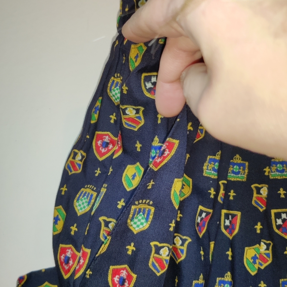 Vintage Chaus Rayon Pleated Novelty Midi Skirt - Picture 7 of 10